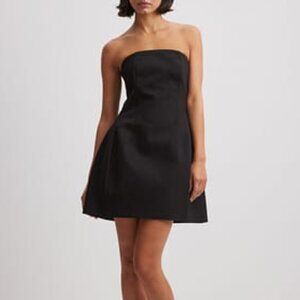 NWT NAKD Tailored Bandeau Mini Dress Black